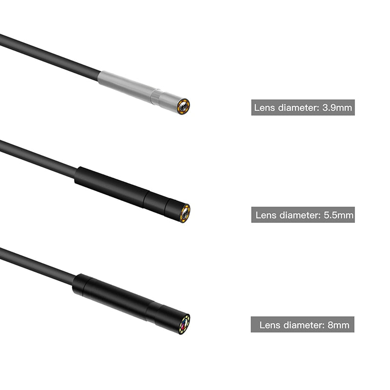 1080P Industrial Endoscope Camera 2.4"/ 2.8 " IPS Inspection Camera 100 Meter Cable Pipe Sewer Borescope With 6 LED For Car
