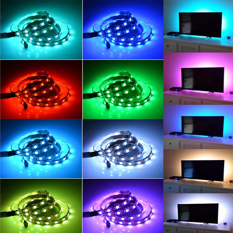 Bluetooth USB Led Strips DC 5V Lights RGB 5050 Led Lighting Lamp Light Phone APP Control For TikTok Light TV BackLight Party