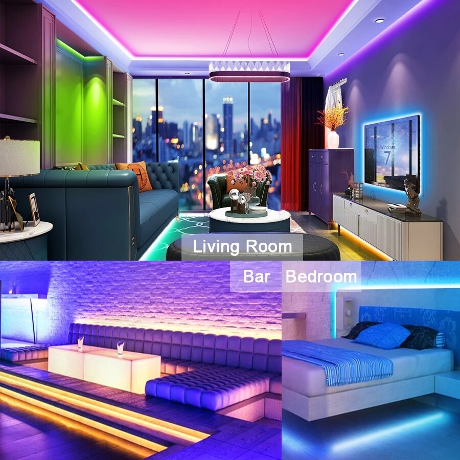 Waterproof Flexible Ribbon luces led light strip + IR WiFi Controller