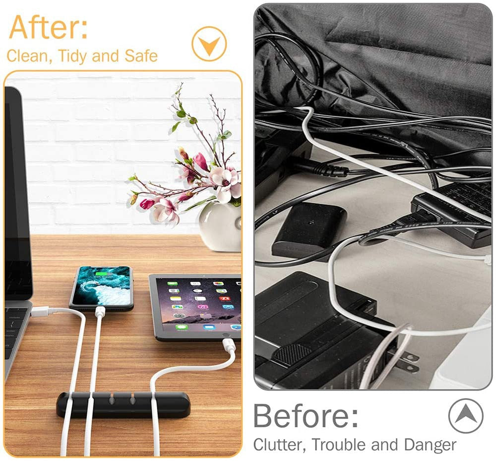 7 Holes Cable Organizer Cable Protector Winder Desktop Cord Tidy Management Clips Mouse Keyboard Earphone Wire Organize Holder