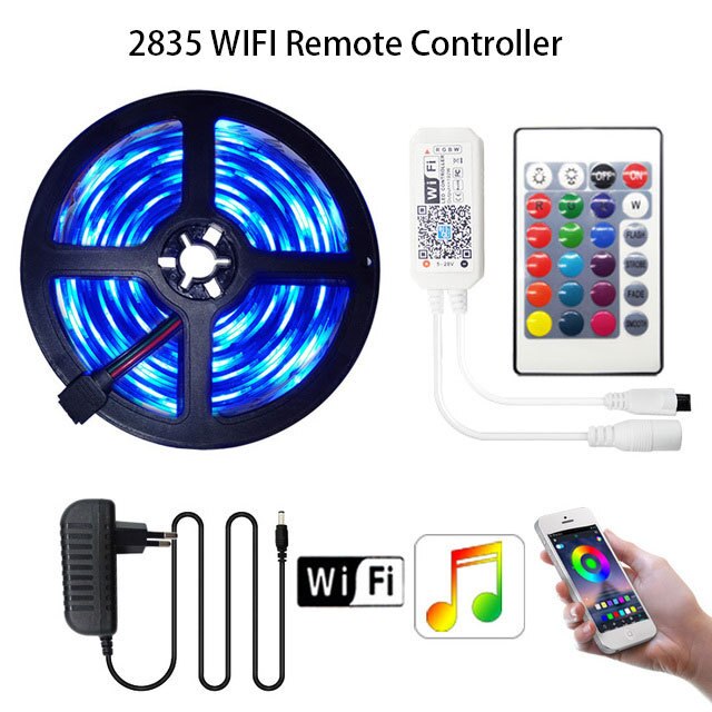 Waterproof Flexible Ribbon luces led light strip + IR WiFi Controller