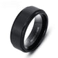 Index Finger Personalized Engrave Name Ring for Men-Black Stainless Steel