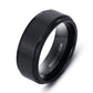 Index Finger Personalized Engrave Name Ring for Men-Black Stainless Steel
